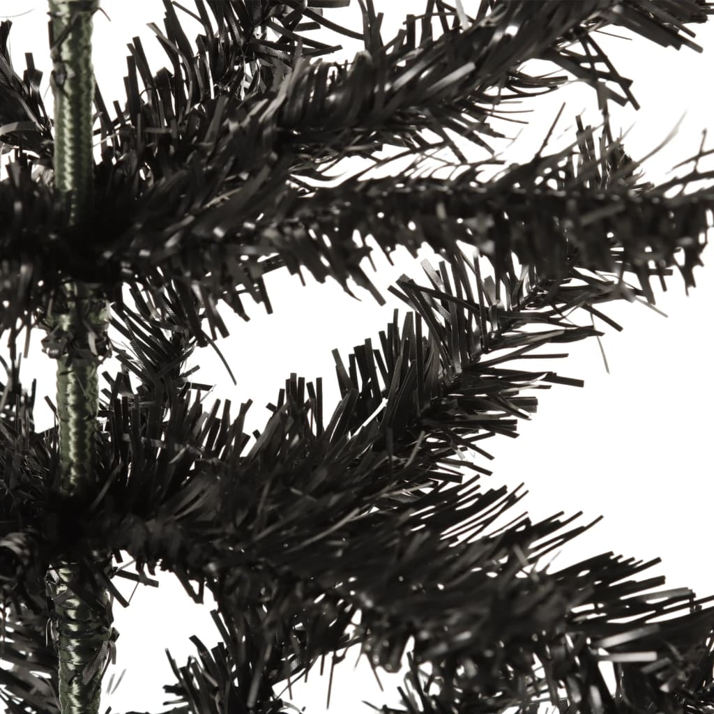 vidaXL Árbol de Navidad delgado negro 150 cm
