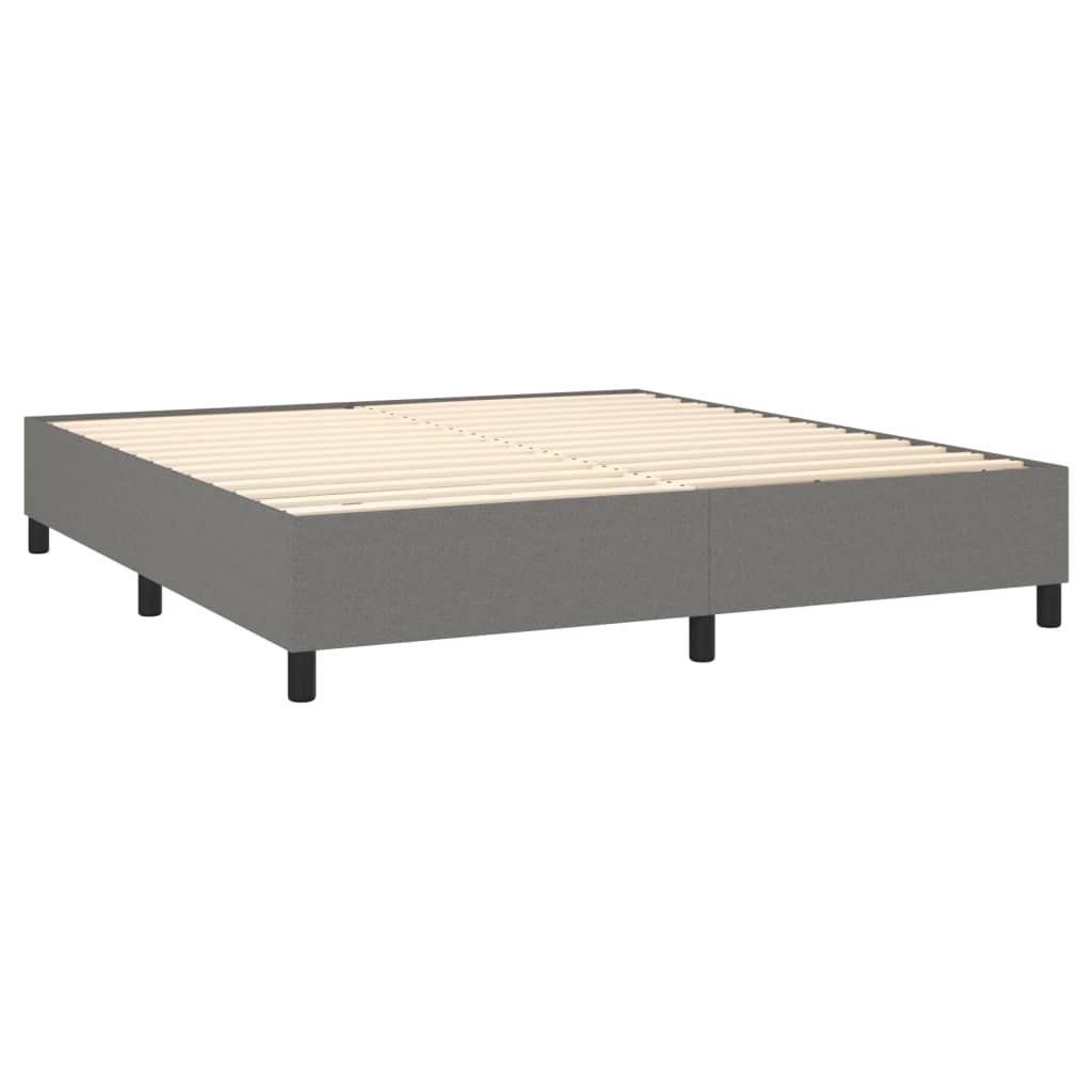 vidaXL Estructura de cama de tela gris oscuro 160x200 cm