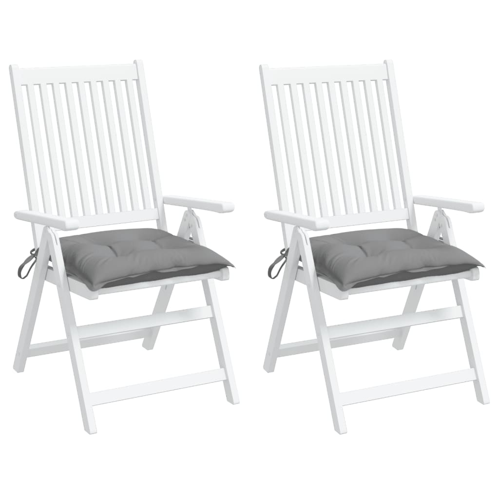 vidaXL Cojines de silla de jardín 2 uds tela Oxford gris 40x40x7 cm