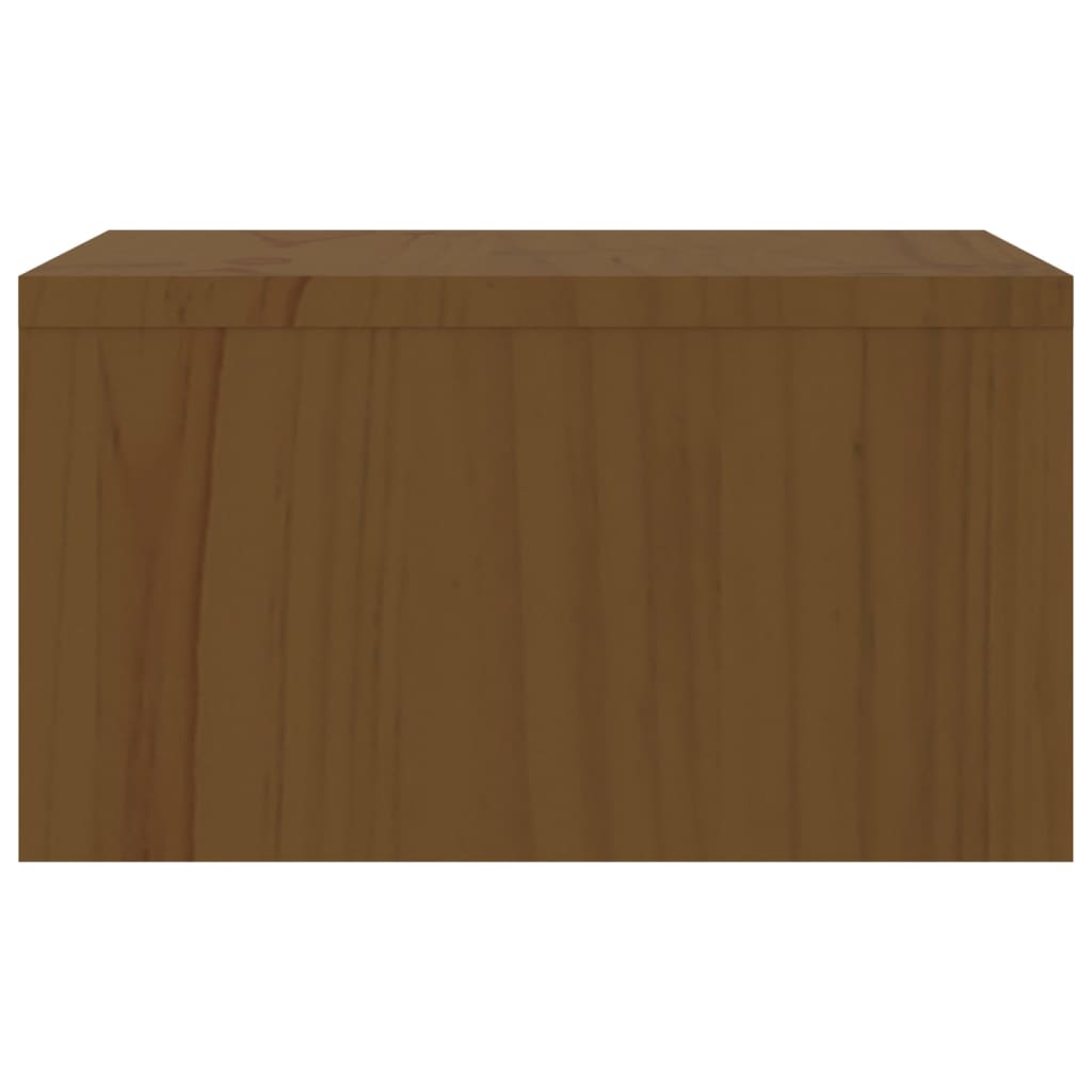 vidaXL Soporte de monitor madera maciza pino marrón miel 50x27x15 cm