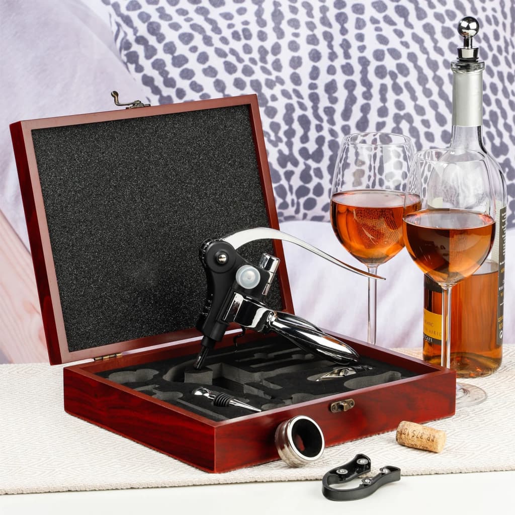 HI Set de accesorios para vino 10 piezas con maletín