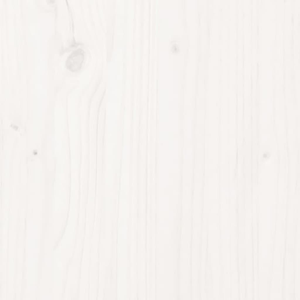 vidaXL Cama alta blanca madera maciza pino 90x190 cm