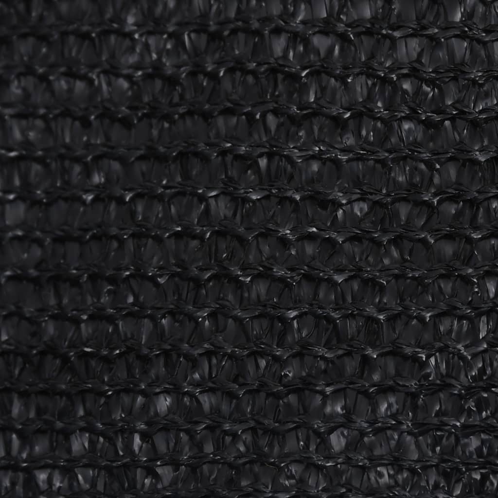 vidaXL Toldo de vela HDPE negro 160 g/m² 4x4x4 m