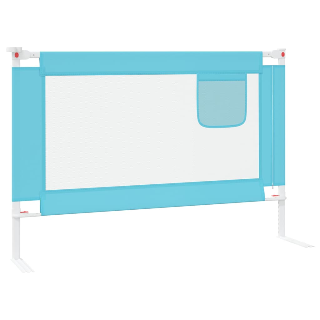 vidaXL Barandilla de seguridad cama de niño azul tela 100x25 cm