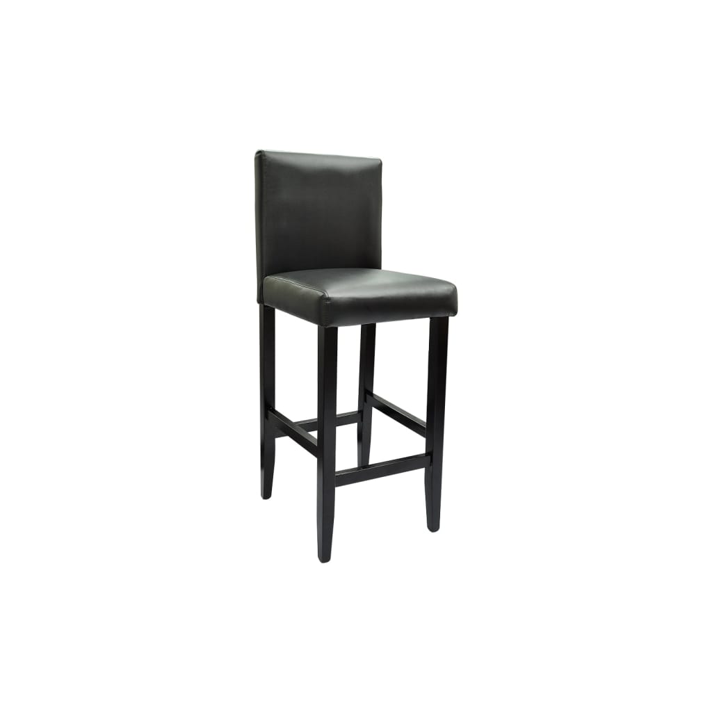 vidaXL Mesa de bar con 2 sillas de barra negras