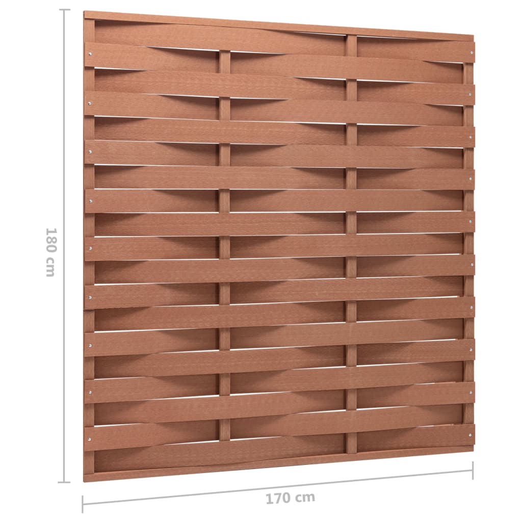 vidaXL Panel de valla WPC marrón 170x180 cm