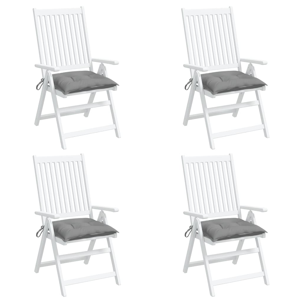 vidaXL Cojines de silla de jardín 4 uds tela Oxford gris 50x50x7 cm