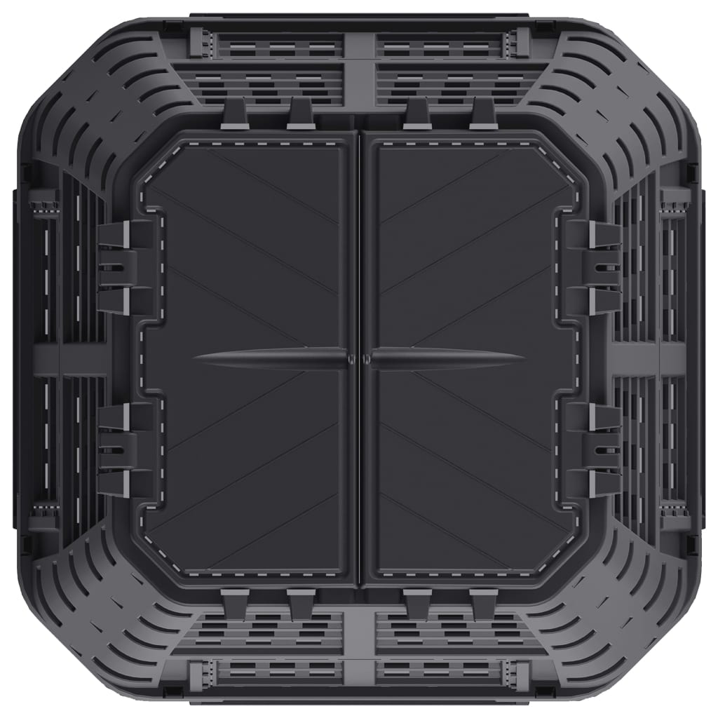 vidaXL Compostador de jardín negro 93,3x93,3x113 cm 740 L