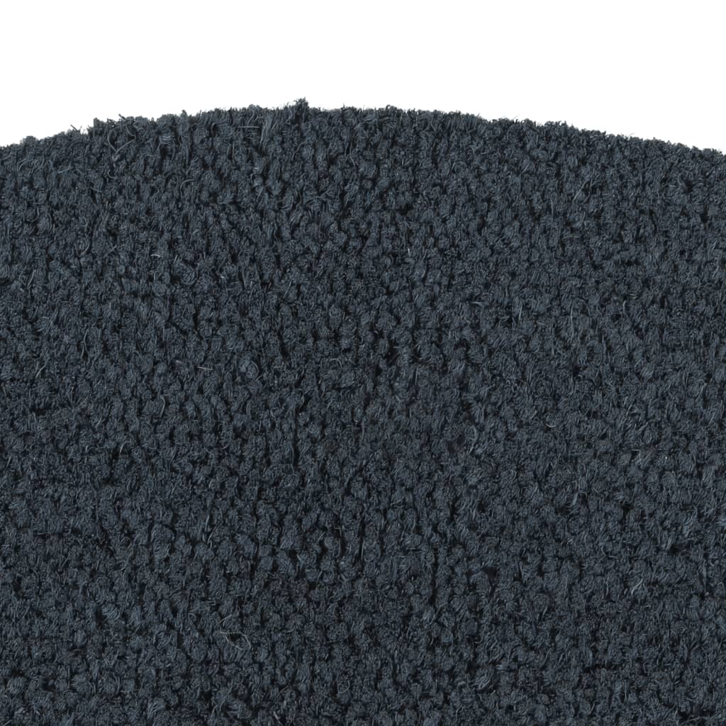 vidaXL Felpudo semicircular de fibra de coco gris oscuro 50x80 cm
