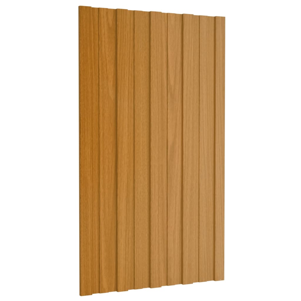 vidaXL Panel de tejado acero galvanizado color madera 36 uds 80x45 cm