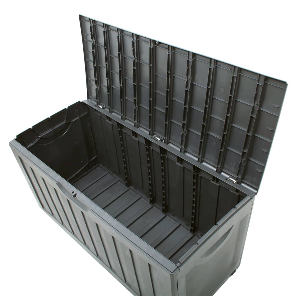 vidaXL Caja de almacenaje polipropileno negra 118x53x57 cm