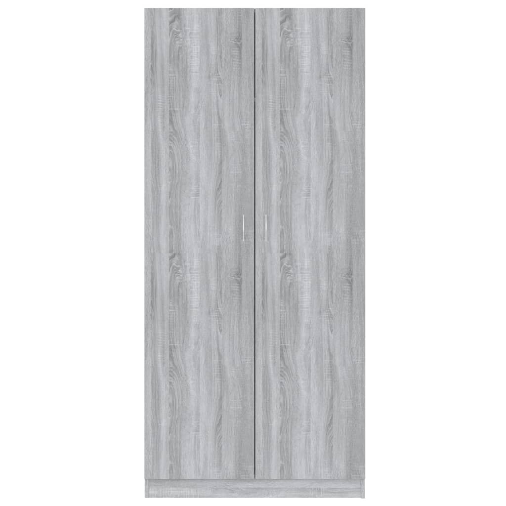 vidaXL Armario madera contrachapada gris Sonoma 90x52x200 cm