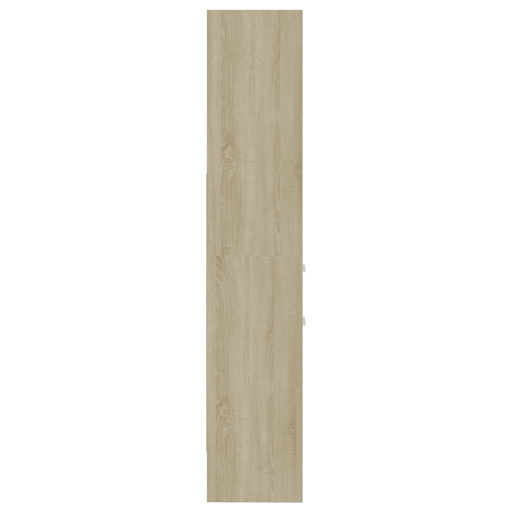vidaXL Estantería de madera contrachapada blanco y roble 40x35x180 cm