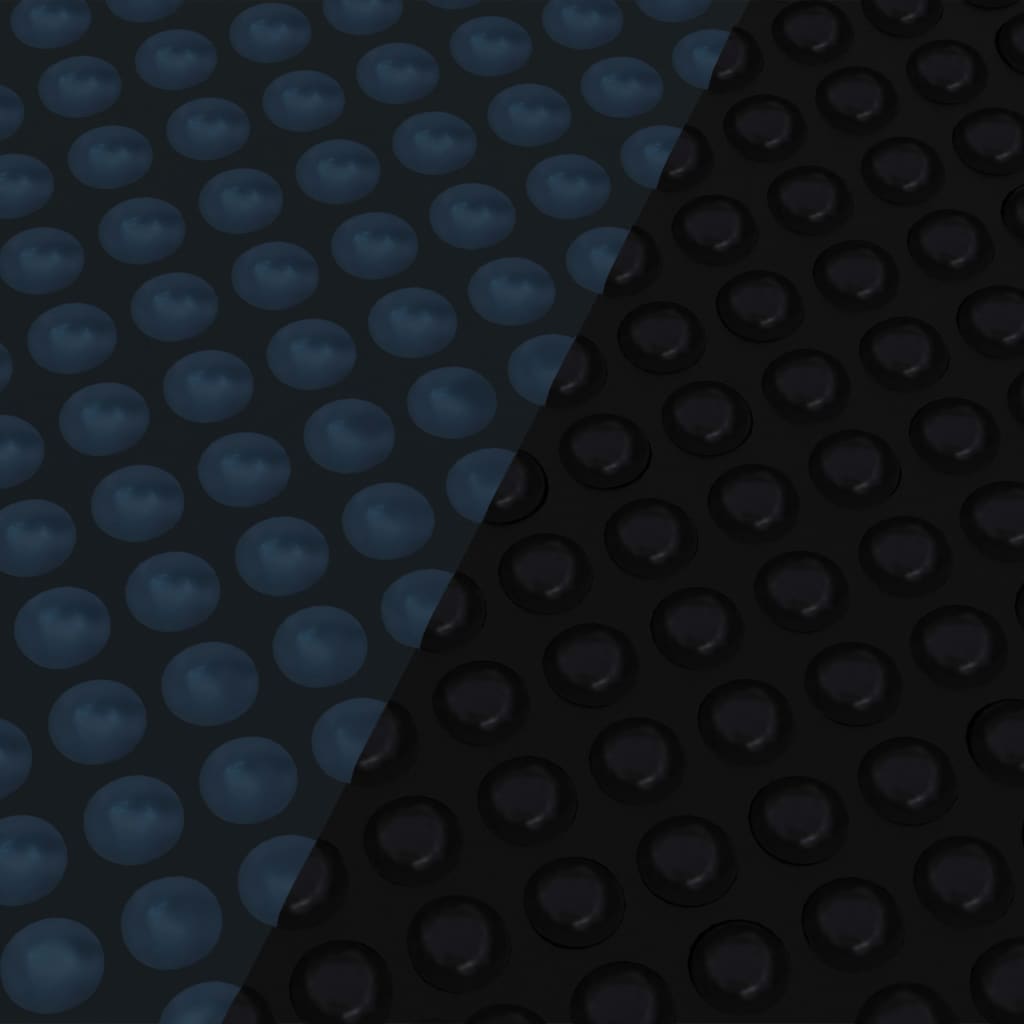 vidaXL Cubierta solar de piscina de PE flotante negro y azul 1200x600cm