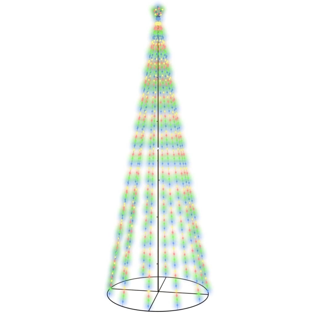 vidaXL Árbol de Navidad cónico 732 LEDs de colores 160x500 cm