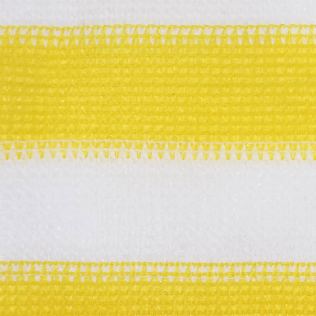 vidaXL Toldo para balcón HDPE amarillo y blanco 75x300 cm