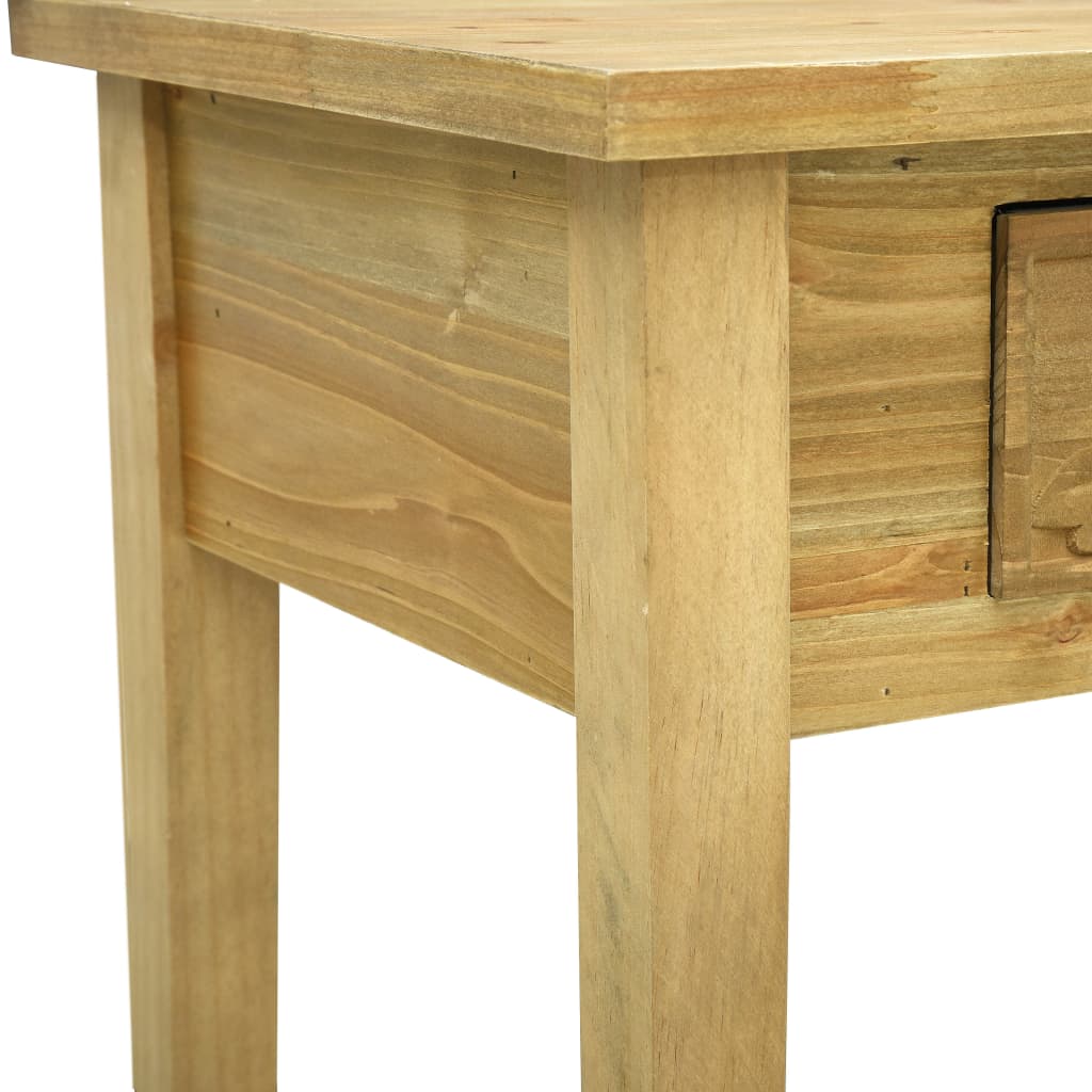 vidaXL Mesa consola con 2 cajones tallados madera marrón 96x40x78 cm
