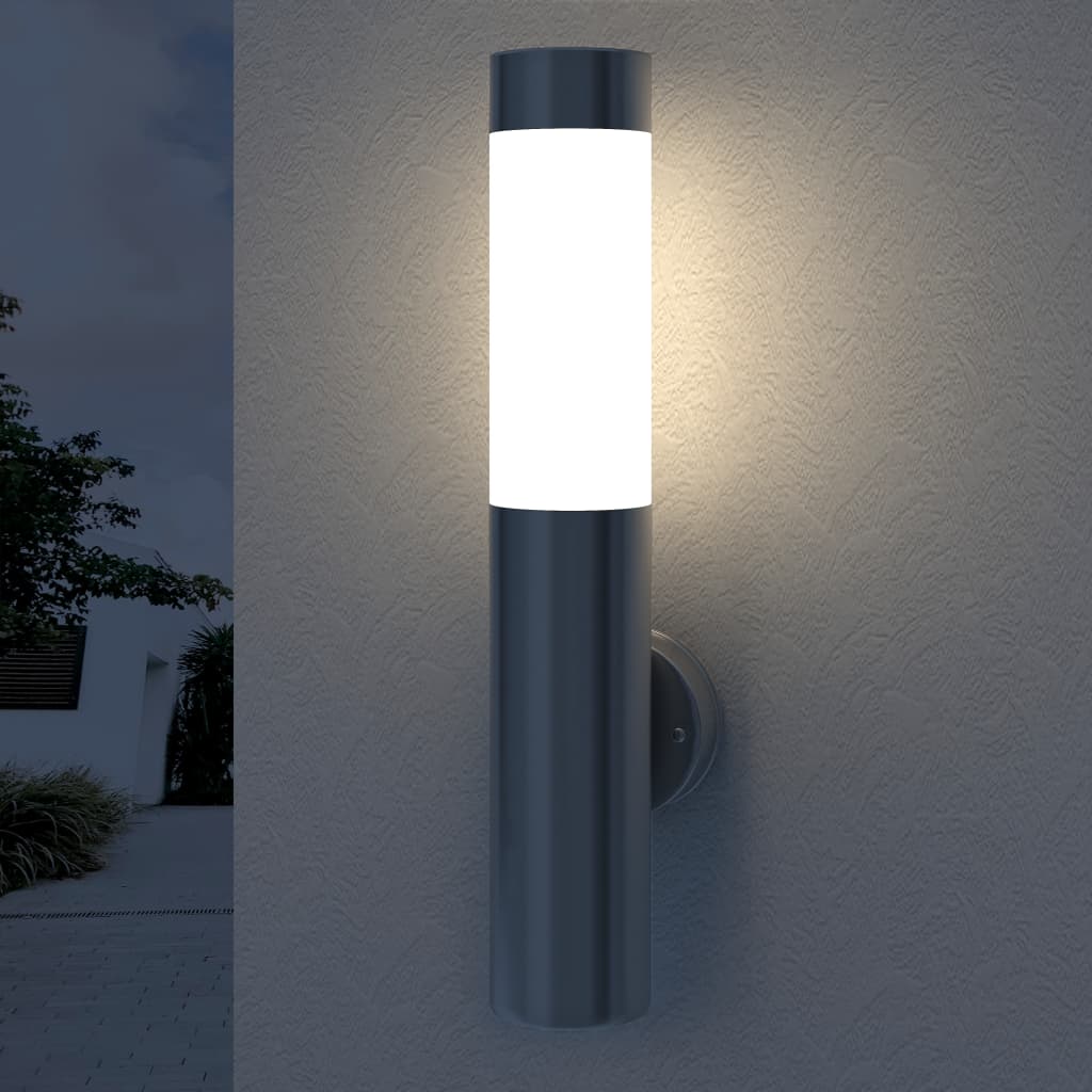 vidaXL Lámpara de pared RVS para interior y exterior impermeable
