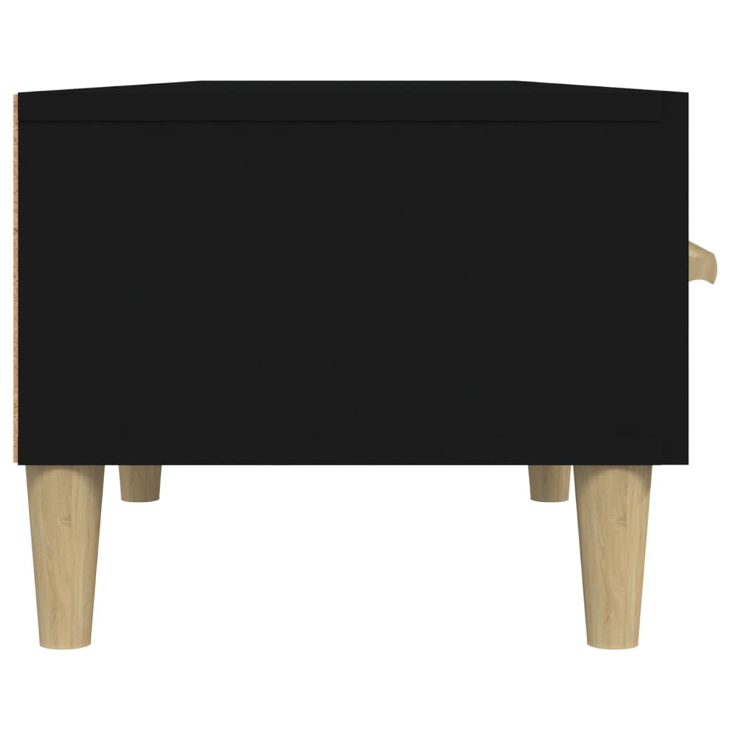 vidaXL Mueble de TV madera contrachapada negro 150x34,5x30 cm