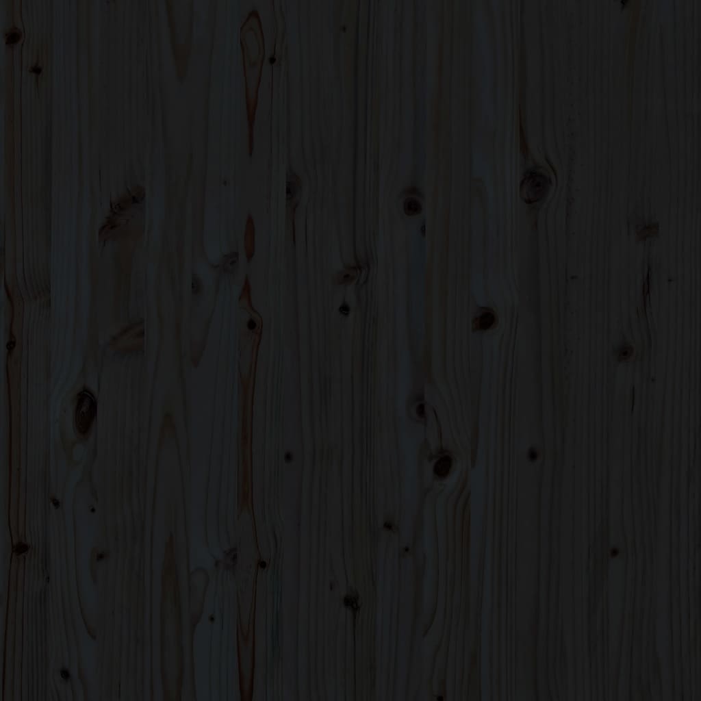 vidaXL Cabecero de cama de pared madera maciza pino negro 106x3x91,5cm