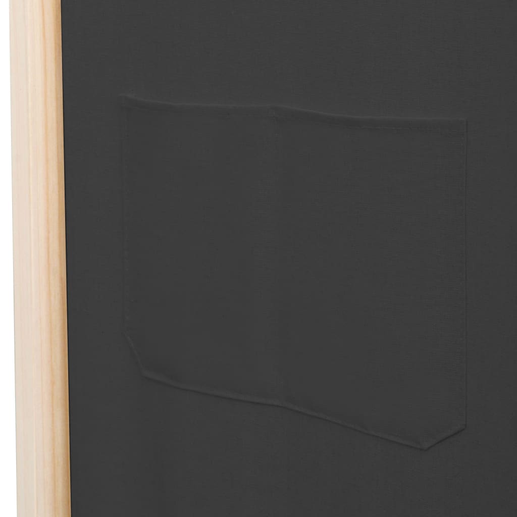 vidaXL Biombo divisor de 3 paneles de tela gris 120x170x4 cm