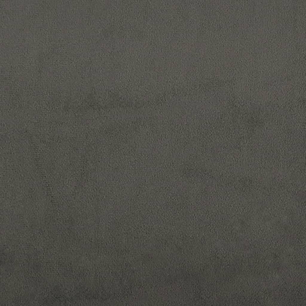 vidaXL Colchón muelles ensacados terciopelo gris oscuro 120x190x20 cm
