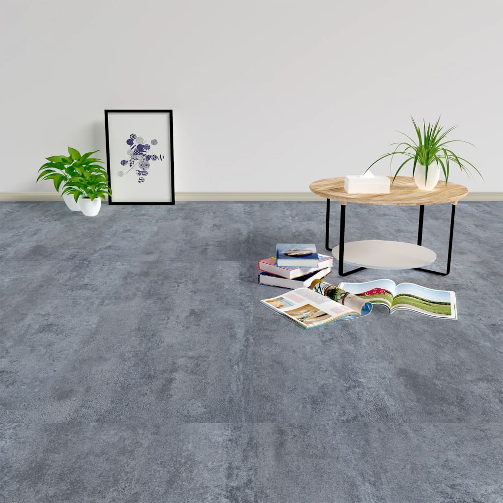 vidaXL Lamas para suelo autoadhesivas PVC mármol gris 5,11 m²