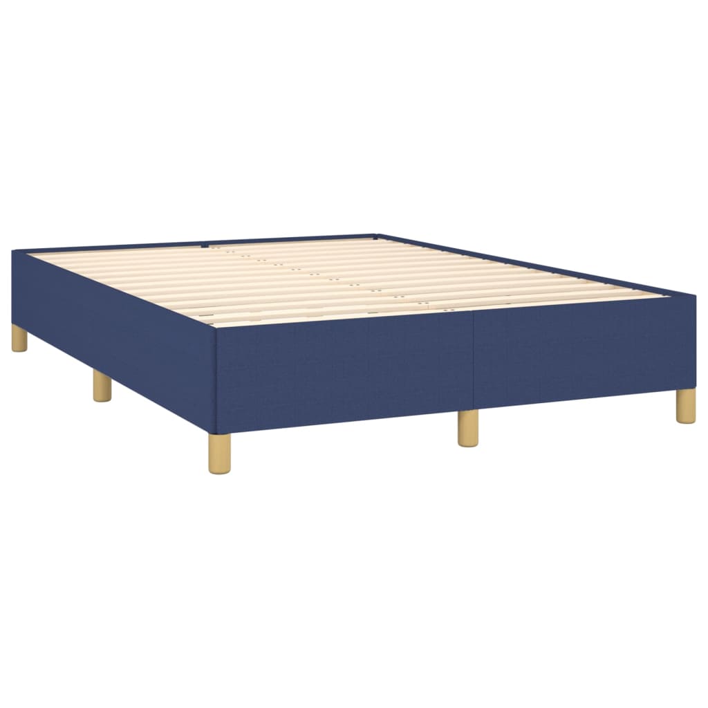 vidaXL Estructura de cama de tela azul 140x190 cm