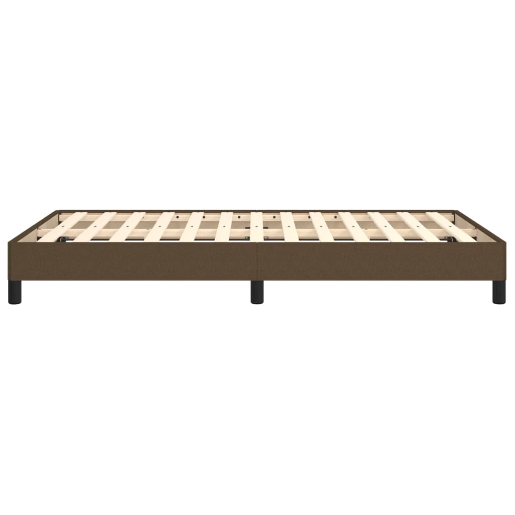 vidaXL Estructura de cama de tela marrón oscuro 120x200 cm