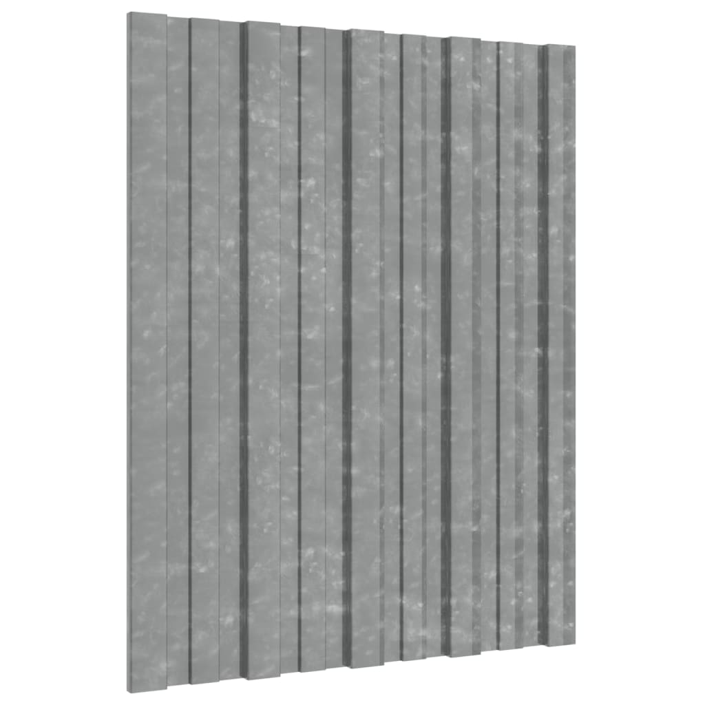 vidaXL Panel para tejado acero galvanizado plata 12 unidades 60x45 cm