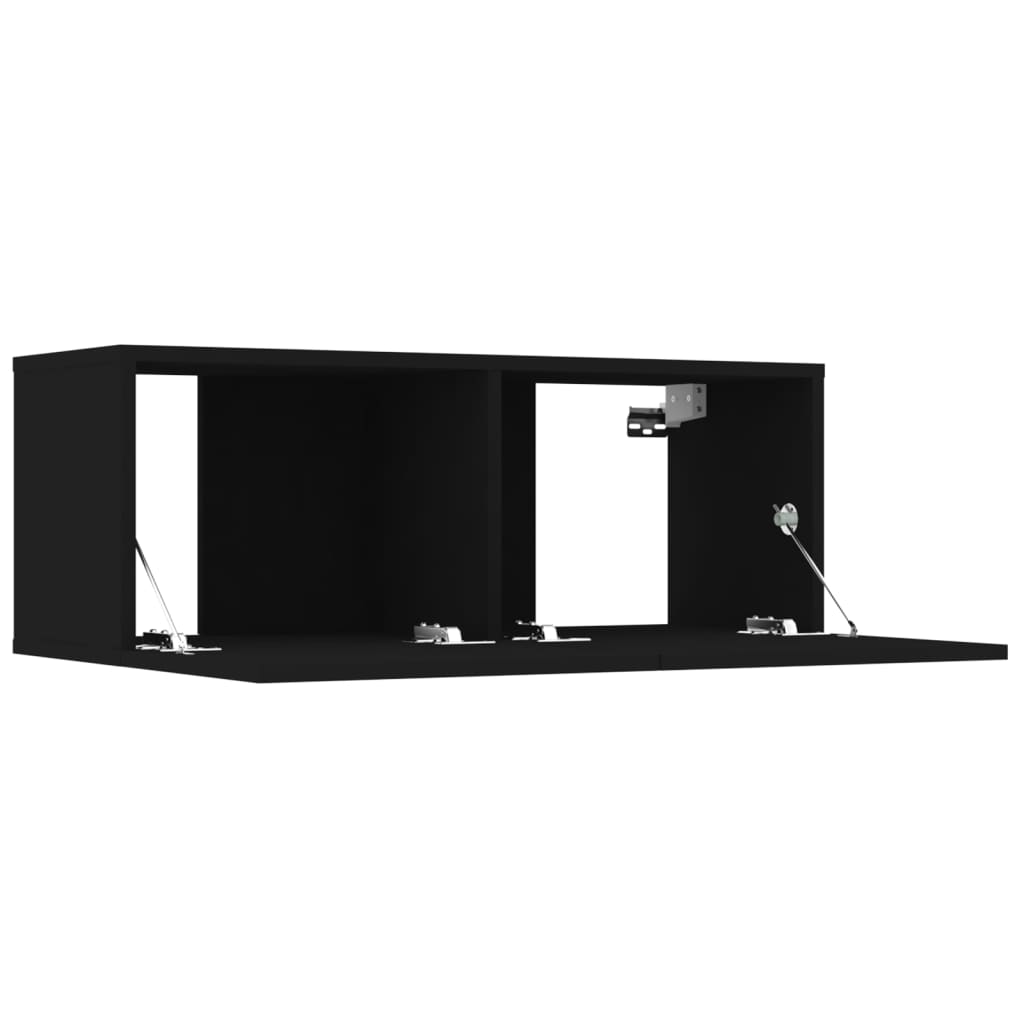 vidaXL Set de muebles para TV 7 piezas madera contrachapada negro