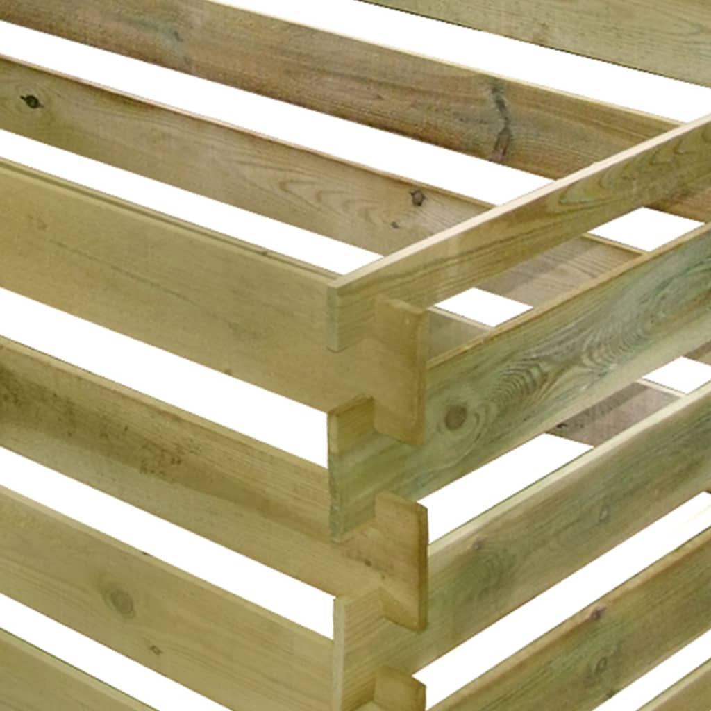 vidaXL Compostador de tablas de madera de pino impregnada 180x90x90 cm