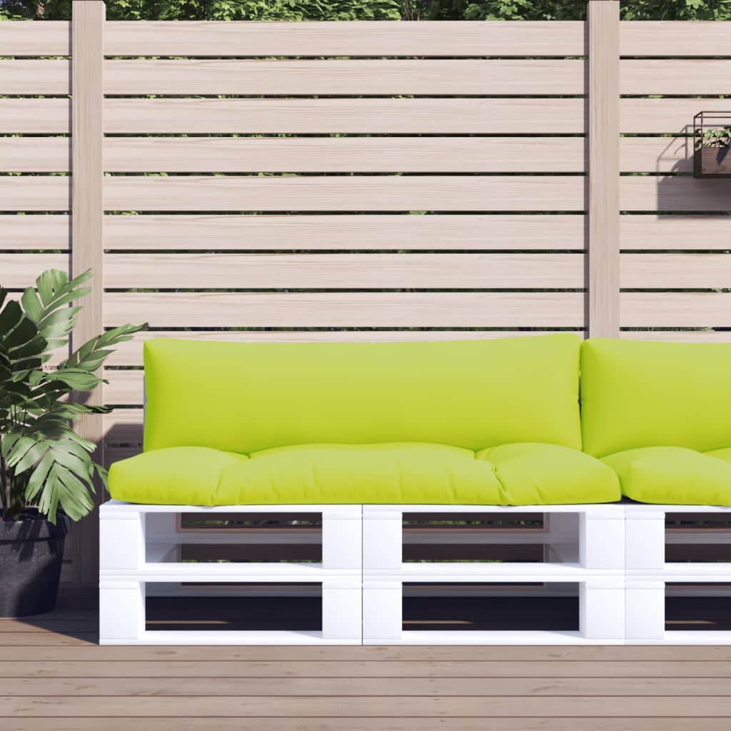 vidaXL Cojines para sofá de palets 2 unidades tela verde claro