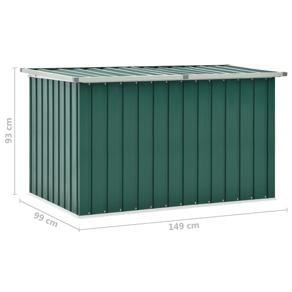 vidaXL Caja de almacenamiento de jardín verde 149x99x93 cm