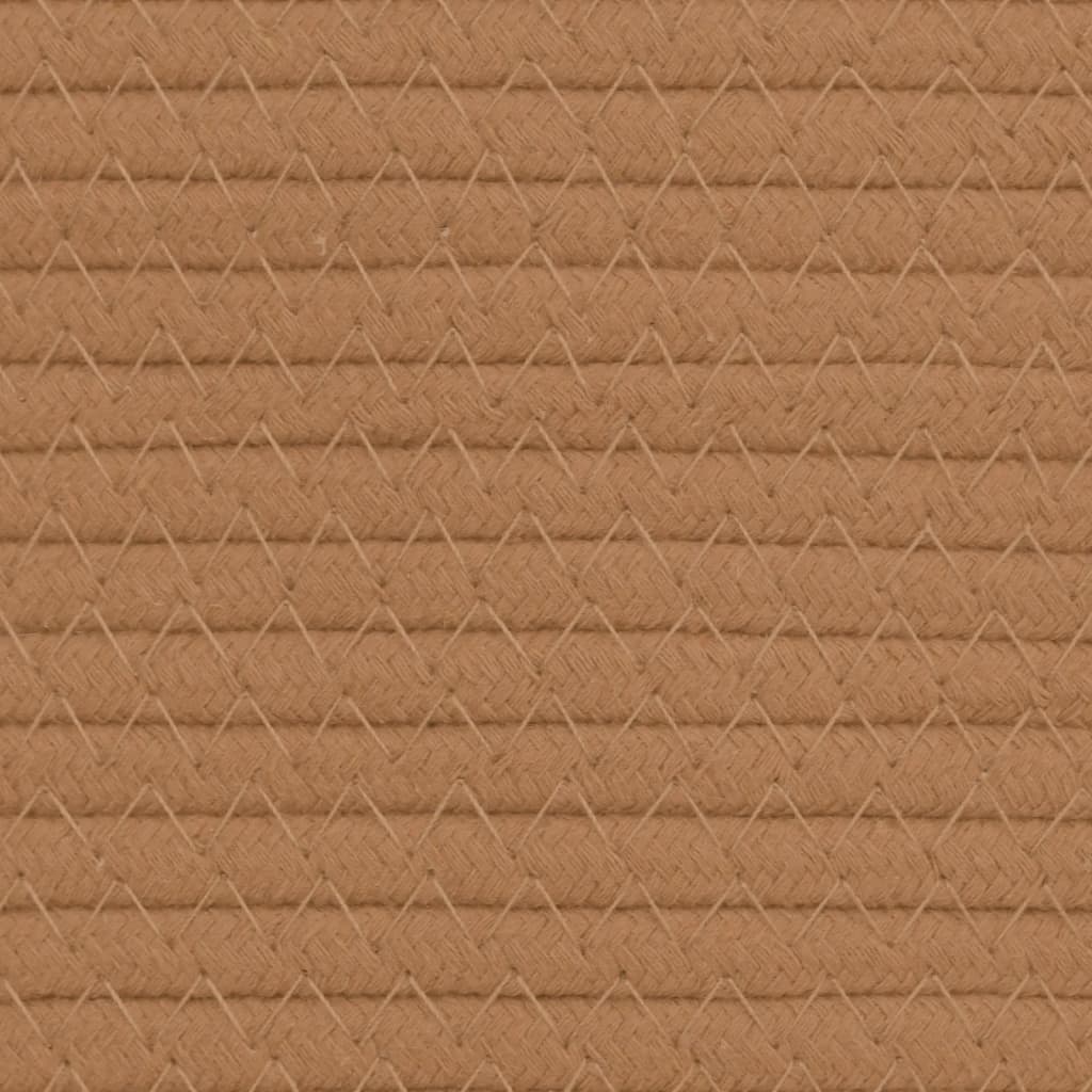 vidaXL Cesta de almacenaje algodón marrón y blanco Ø40x35 cm
