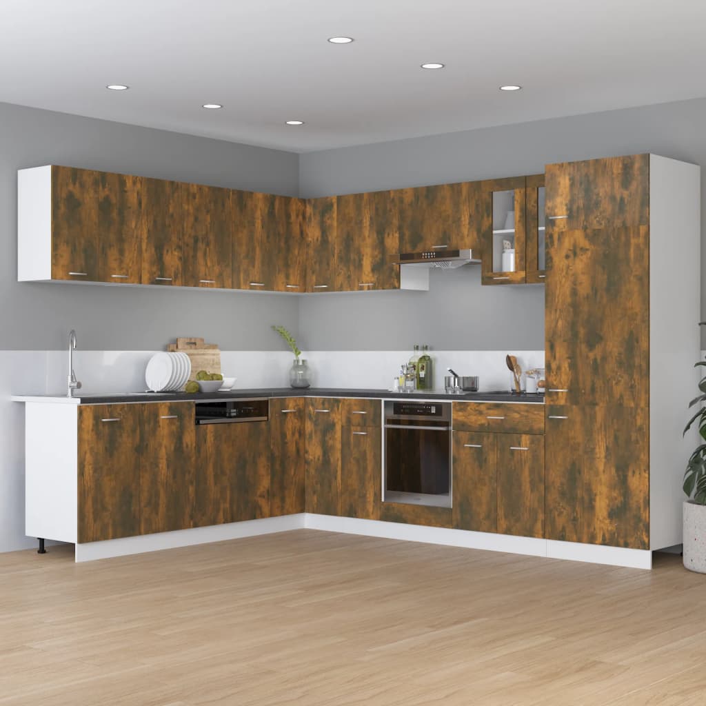 vidaXL Armario para frigorífico madera roble ahumado 60x57x207 cm