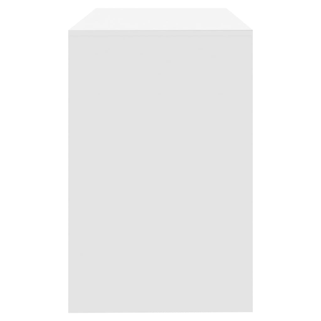 vidaXL Escritorio de madera contrachapada blanco 101x50x76,5 cm
