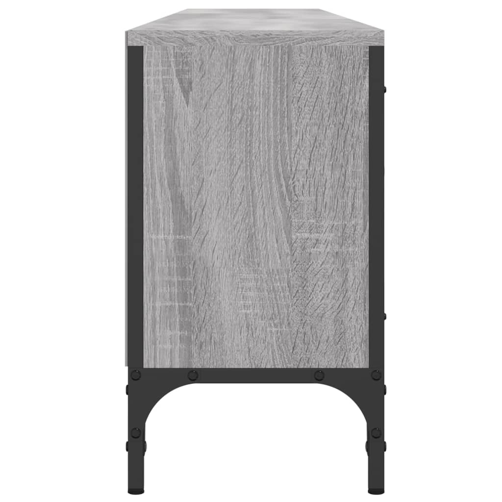 vidaXL Mueble de TV cajón madera ingeniería gris Sonoma 200x25x44 cm