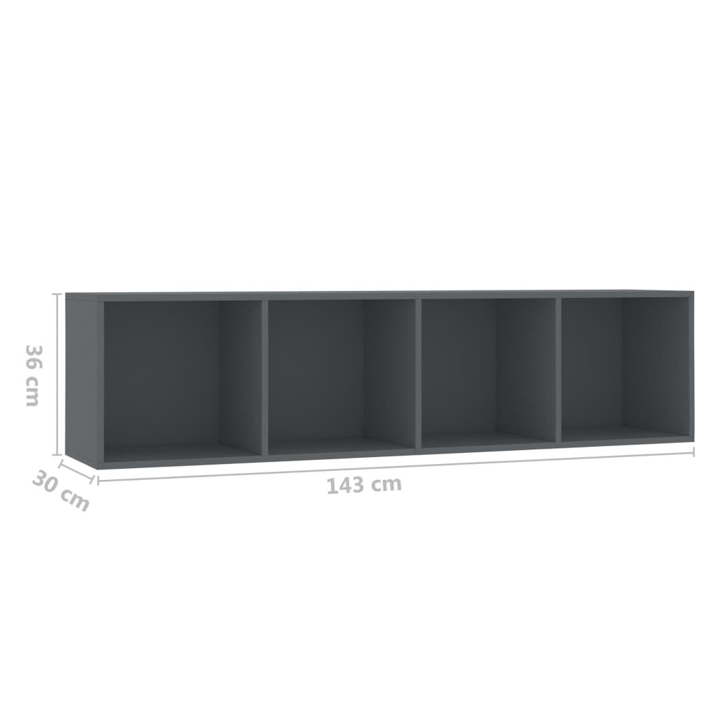 vidaXL Estantería/mueble de TV gris 143x30x36 cm