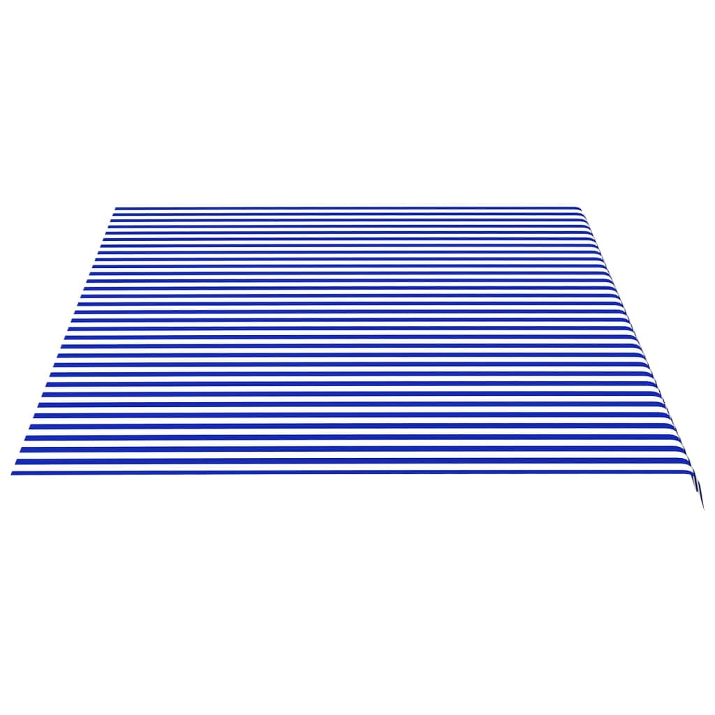 vidaXL Tela de repuesto para toldo azul y blanco 5x3,5 m