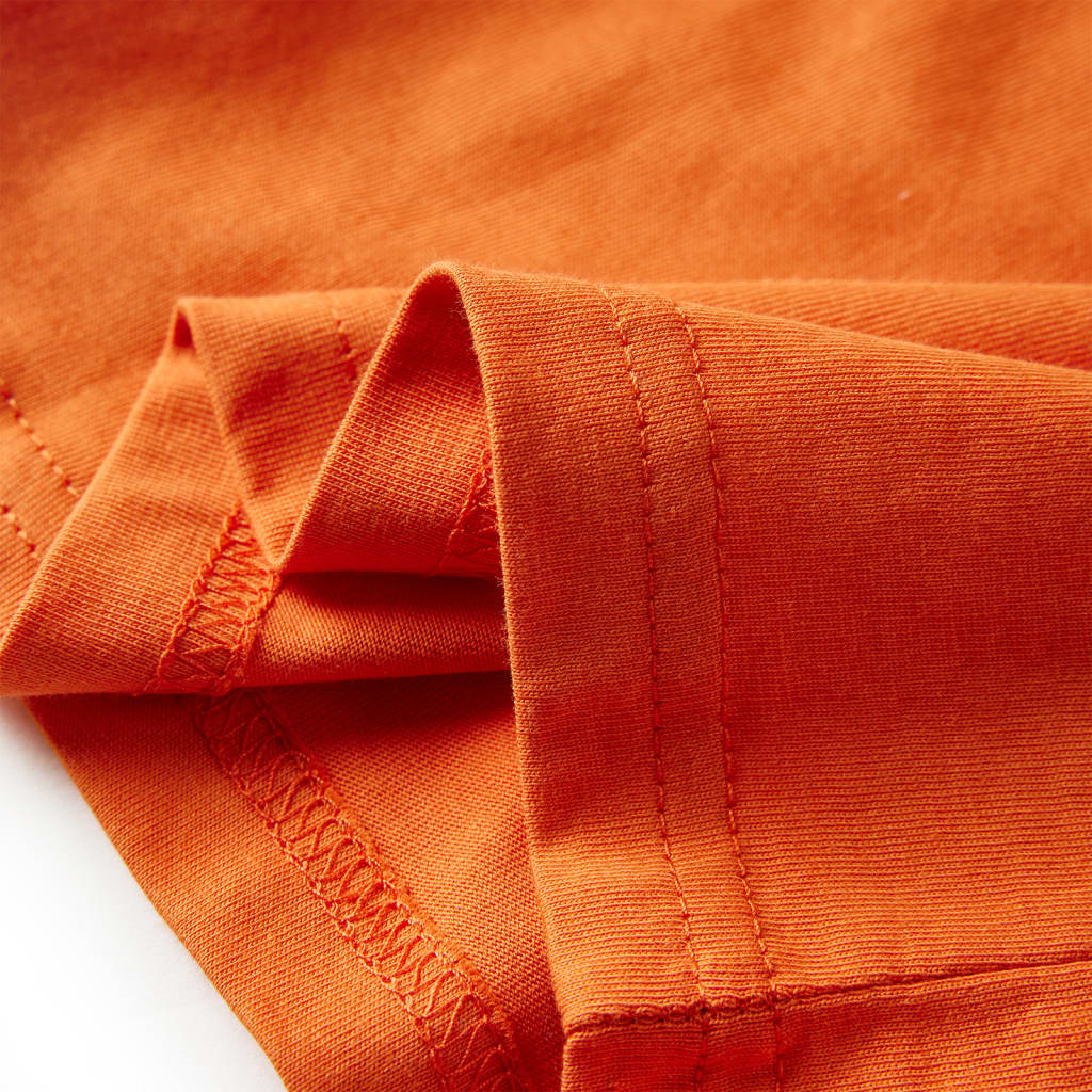 Camiseta infantil de manga larga naranja oscuro 92