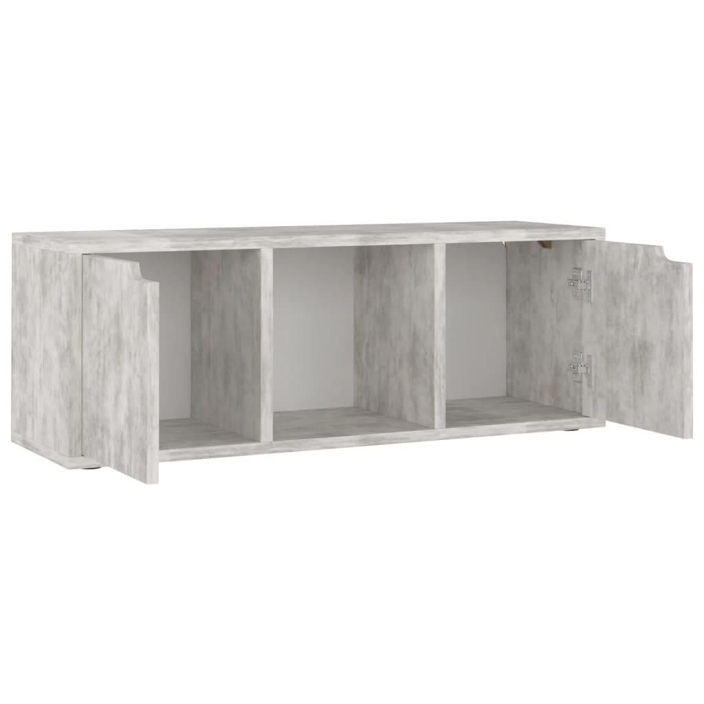 vidaXL Mueble de TV madera de ingeniería hormigón 88,5x27,5x30,5 cm