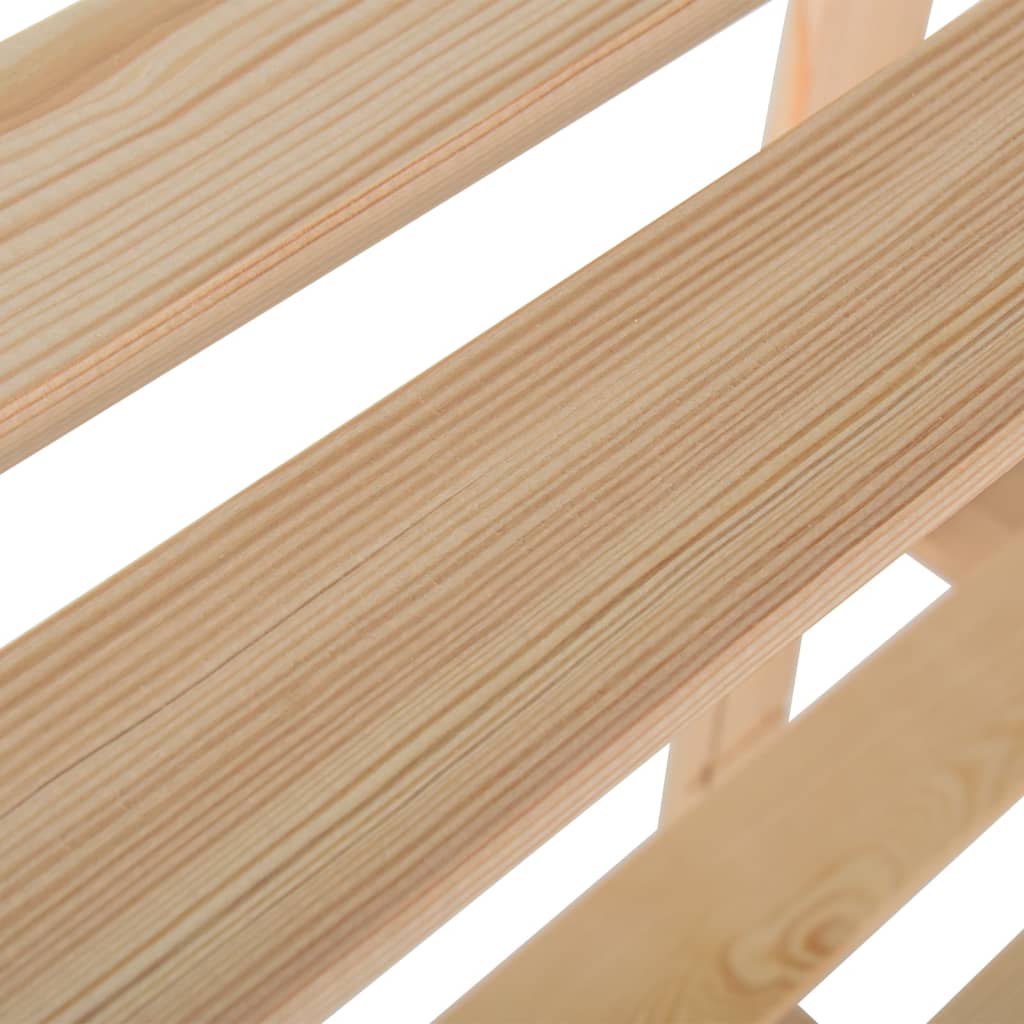 vidaXL Estantería de 3 niveles madera pino maciza 60x28,5x90 cm