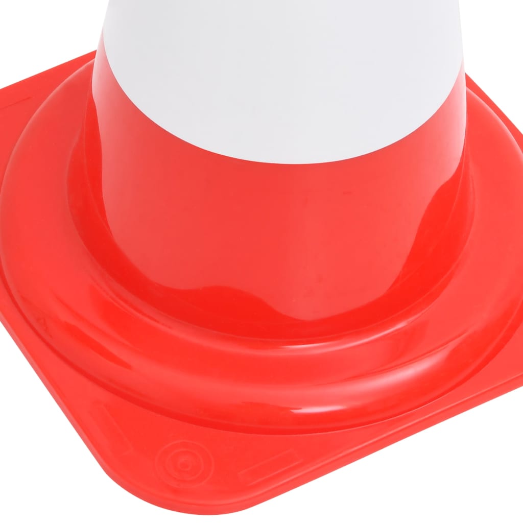 vidaXL Conos de tráfico reflectantes 20 unidades rojo y blanco 50 cm