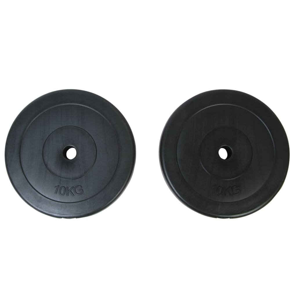 vidaXL Discos de pesas 2 unidades 10 kg
