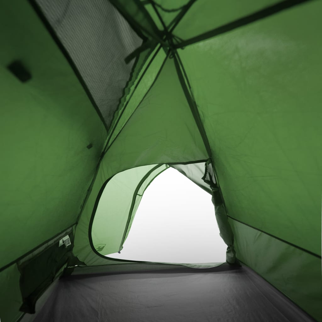vidaXL Tienda de campaña iglú para 2 personas impermeable verde