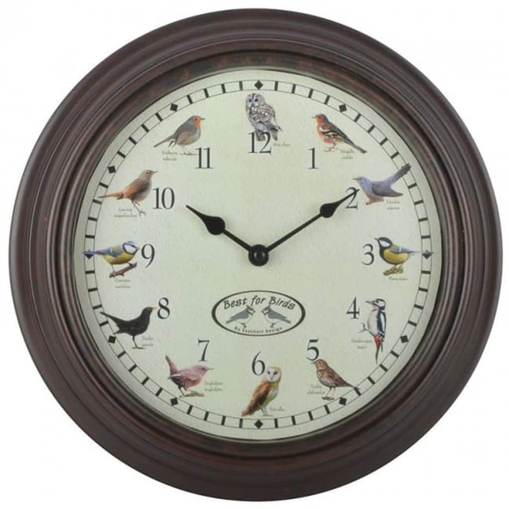 Esschert Design Reloj con sonidos de pájaros
