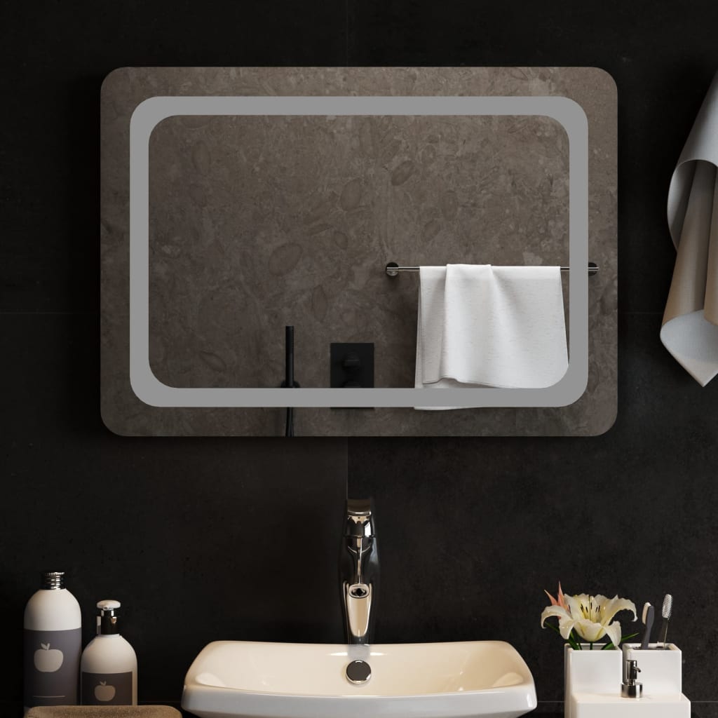vidaXL Espejo de baño con LED 70x50 cm
