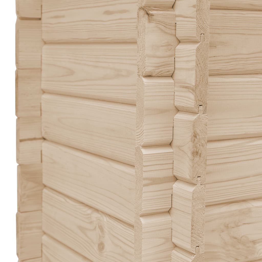 vidaXL Arriate de madera maciza de pino 197x197x80 cm