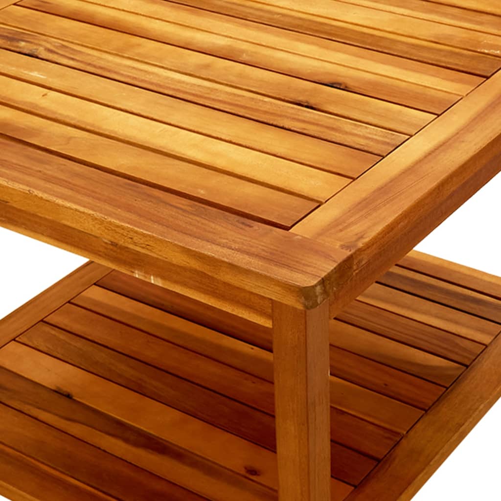 vidaXL Mesa de centro de madera maciza de acacia 60x60x45 cm